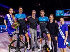 Pricing ceremony at cycling event